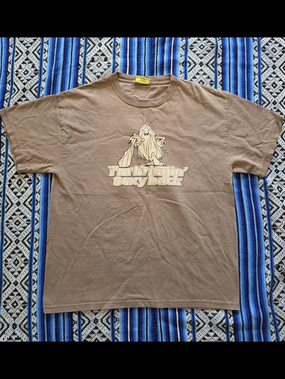VTG Hanna-Barbera Captain Caveman Graphic Tee Size Large Brown Y2K Cartoon